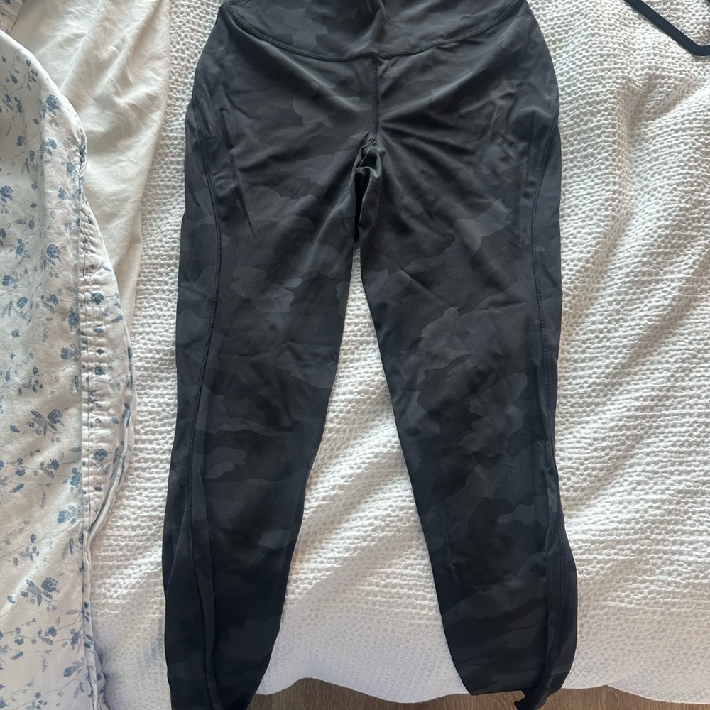 lululemon athletica Black Camo Base Pace Leggings